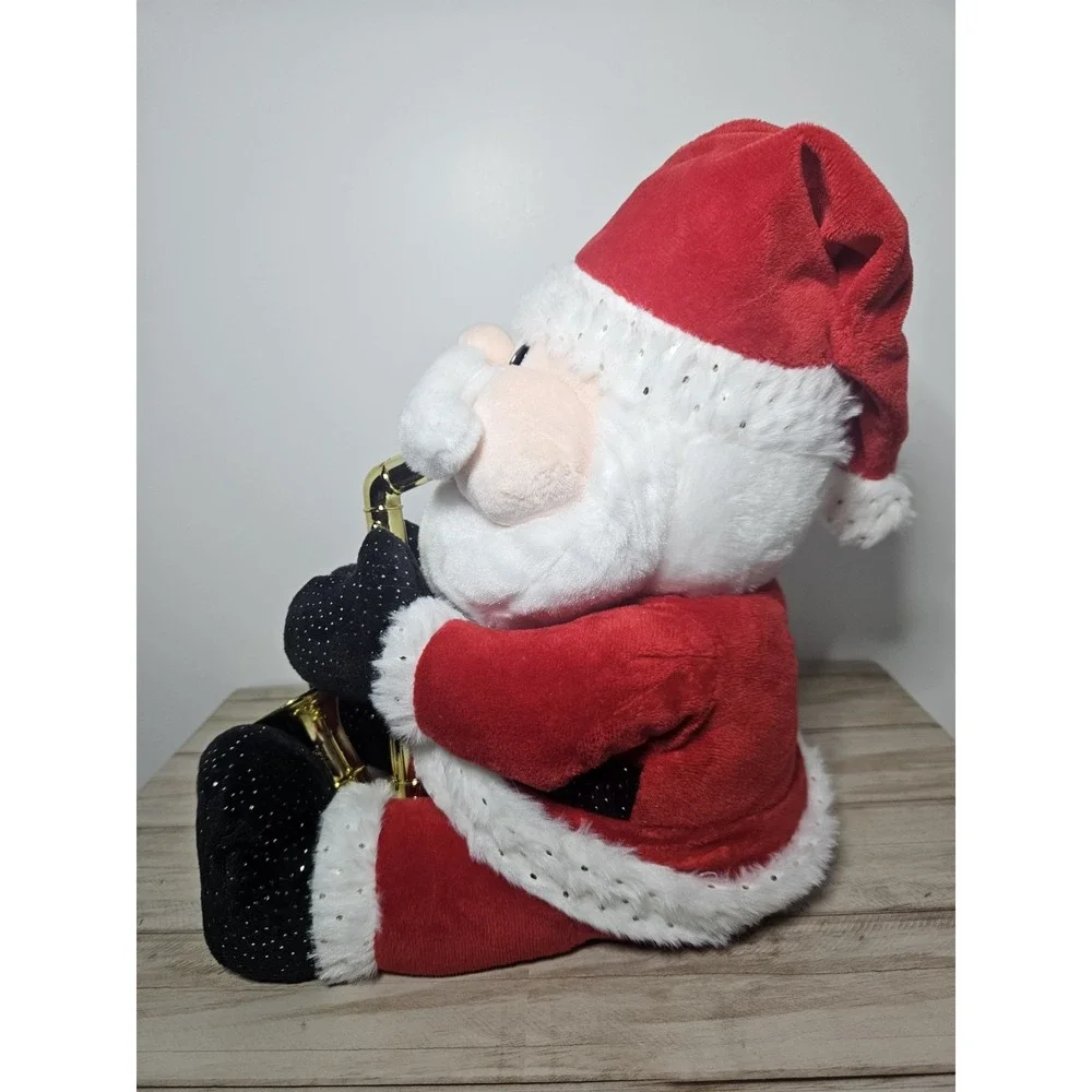 Animated Saxophone Santa Claus Plush Musical Singing Dancing Christmas Light Up